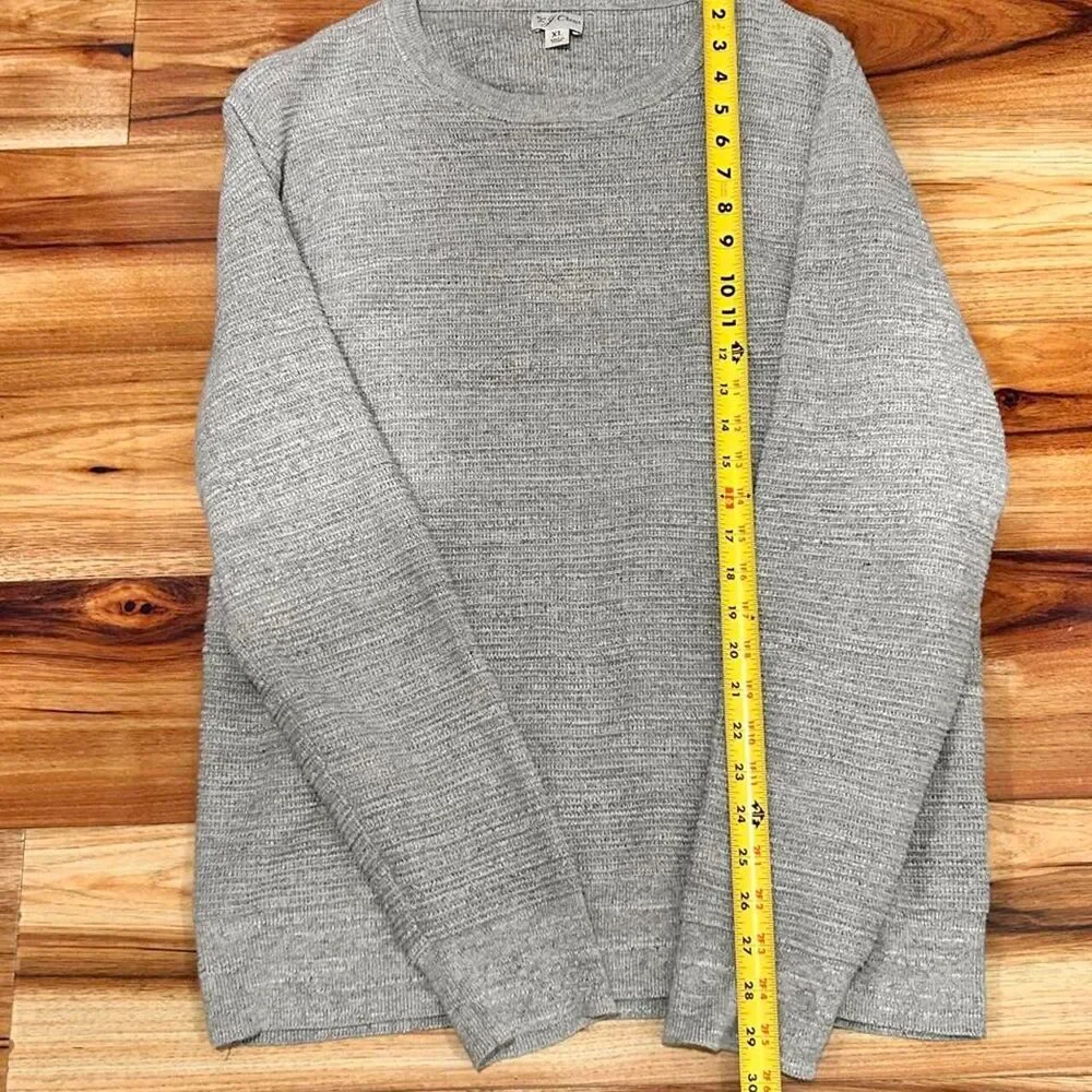Jcrew Men's Grey and Cream Jumper